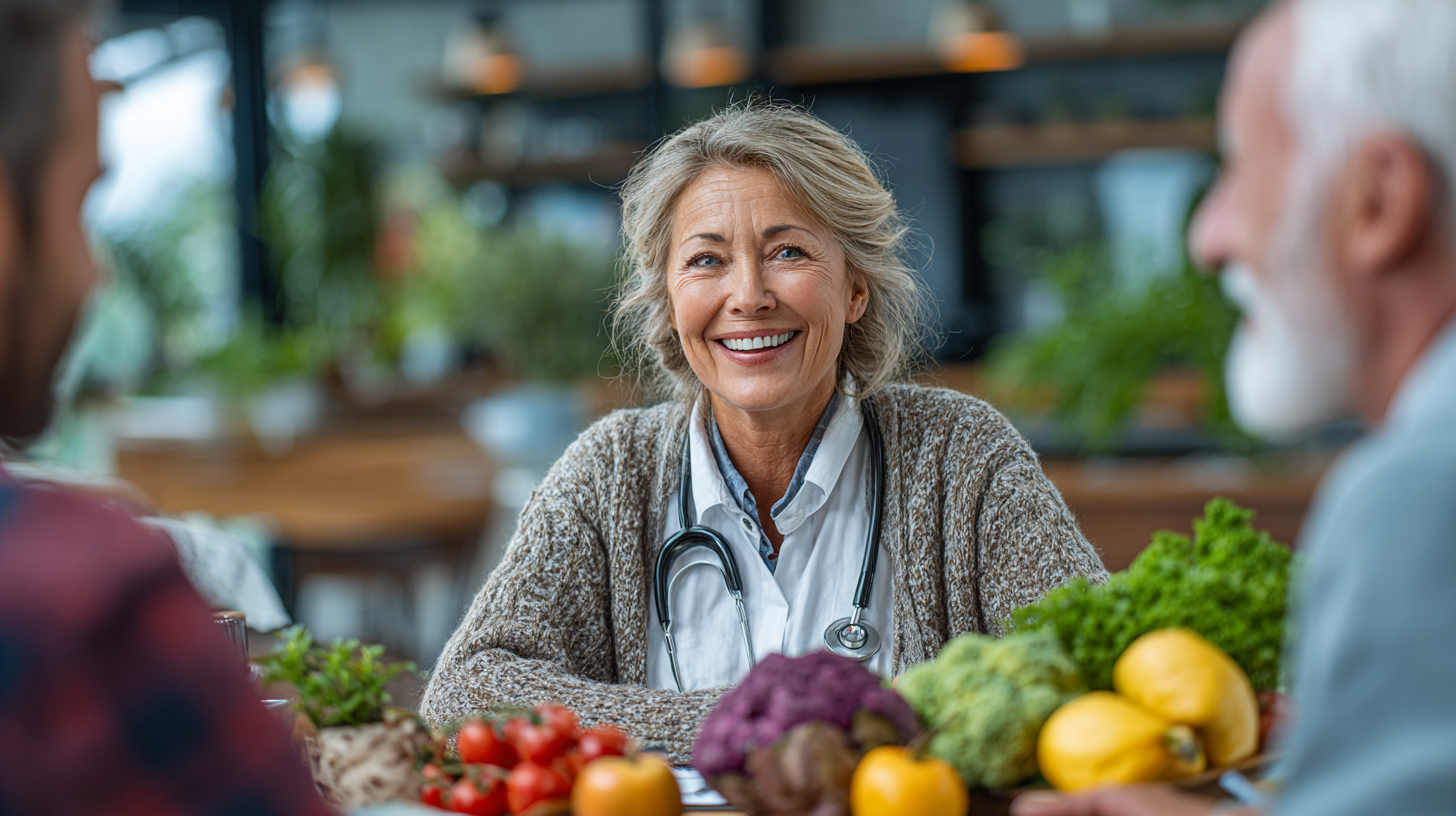 Досвідчений нутриціолог консультує клієнта